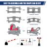 37 Pieces Train Tracks Set - Compatible with All Major Brands, Classic Railway Track with 20 Curved, 10 Straight and 2 Switches, Light Grey Toy Track Accessory for Kids view 3