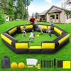 Inflatable Gaga Ball Pit, Portable Gaga Ball Pit for Indoor Outdoor Game, Backyard, Park, School, Camp, Home | Gaga Pit with Built-in Blower, Gaga Ball, Carry Bag, Sandbags etc (Black+Yellow, 15FT) view 1