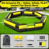 Inflatable Gaga Ball Pit, Portable Gaga Ball Pit for Indoor Outdoor Game, Backyard, Park, School, Camp, Home | Gaga Pit with Built-in Blower, Gaga Ball, Carry Bag, Sandbags etc (Black+Yellow, 15FT) view 2