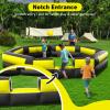Inflatable Gaga Ball Pit, Portable Gaga Ball Pit for Indoor Outdoor Game, Backyard, Park, School, Camp, Home | Gaga Pit with Built-in Blower, Gaga Ball, Carry Bag, Sandbags etc (Black+Yellow, 15FT) view 4