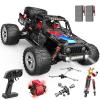 DEERC 1/10 Brushless RC Car for Adults, 60 KMH 4x4 3S Fast RC Trophy Truck with Spare Tire, Waterproof Off-Road Remote Control Monster Truck, All Terrain High Speed RC Car Gift for Boys view 1