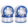 4PCS Aluminum 1.9 Inch Beadlock Wheel Rim Wheel Hub Lightweight for 1/10 RC Crawler Axial SCX10 TRX4 Capra TRX6 (Blue) view 1
