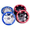 4PCS Aluminum 1.9 Inch Beadlock Wheel Rim Wheel Hub Lightweight for 1/10 RC Crawler Axial SCX10 TRX4 Capra TRX6 (Blue) view 4