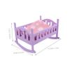 Abaodam 1set Miniature Doll Crib Model for Tiny House Bedroom Decor Realistic Furniture for Dollhouse Scenes and Accessories view 2