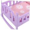 Abaodam 1set Miniature Doll Crib Model for Tiny House Bedroom Decor Realistic Furniture for Dollhouse Scenes and Accessories view 4