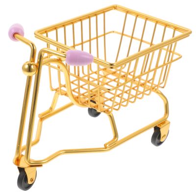Parliky Cute Shopping Cart Makeup Sponge Holder Stylish Metal Blender Stand for Tabletop Decor and Organization for Use