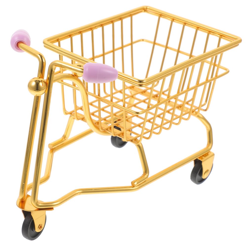 Parliky Cute Shopping Cart Makeup Sponge Holder Stylish Metal Blender Stand for Tabletop Decor and Organization for Use