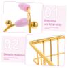 Parliky Cute Shopping Cart Makeup Sponge Holder Stylish Metal Blender Stand for Tabletop Decor and Organization for Use view 4
