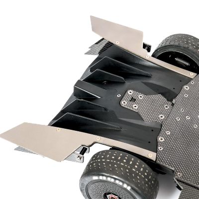 2MM Titanium Alloys Air Dam Diffuser for Arrma 6S 1/7 Infraction/Limitless/Felony,Spark Maker Wheel Covers Lightweight Left and Right Wheel Cover 1/7 Infraction/Limitless V1/V2/Felony 6S Style 2-R