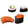 BESTonZON 4pcs Realistic Sushi Model Simulated Onigiri and Display Props for Food Decoration and Photography Vivid and Detail for view 1