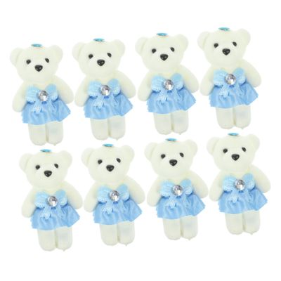 Alipis Mini Bear Doll Decorations for Wedding Car Soft Stuffed Animal Bear Ornaments Cute Floral Arrangement Accessories