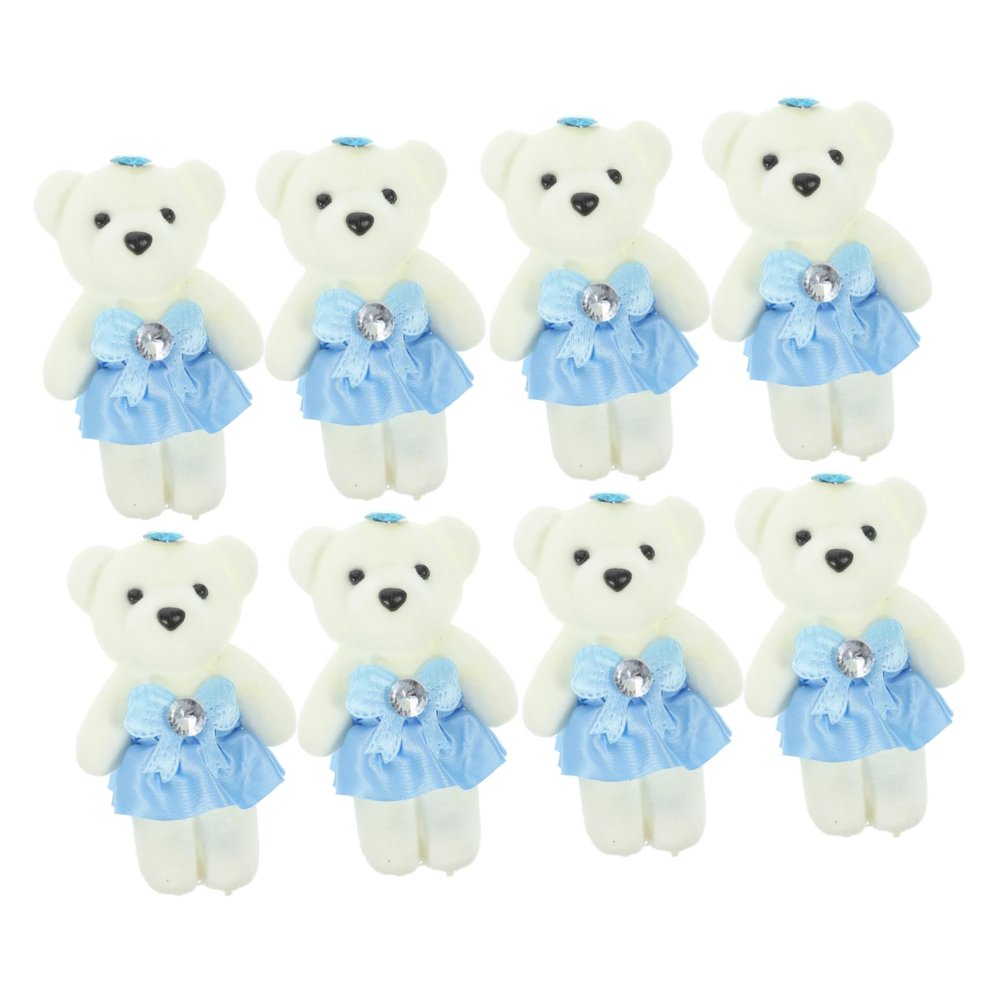 Alipis Mini Bear Doll Decorations for Wedding Car Soft Stuffed Animal Bear Ornaments Cute Floral Arrangement Accessories