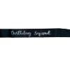 10Pcs Birthday Squad Sash Silver Glitter Black Satin Sashes Funny Birthday Sashes Birthday Party Supplies Gifts view 2