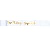 10Pcs Birthday Squad Sash Gold Glitter White Satin Sashes Funny Birthday Sashes Birthday Party Supplies Gifts view 2