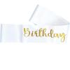 10Pcs Birthday Squad Sash Gold Glitter White Satin Sashes Funny Birthday Sashes Birthday Party Supplies Gifts view 3
