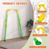 3-in-1 Toddler Swing Set, Baby Swing Set with Foldable Metal Stand for Outdoor/Indoor Play, Safe and Durable Design for Aged 1-10 Years Old, Easy to Assemble & Store (Light Green) view 4