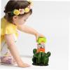 Cabilock Miniature Cactus House Figurine Cute Mini House Model for Boy Girl Creativity Realistic Decor for Desktop and Miniature Village Scene for Sandbox Landscaping view 4