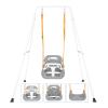 3-in-1 Toddler Swing Set, Indoor & Outdoor Baby Swing Set with Foldable Metal Stand for Backyard, Safe and Durable Design for Aged 1-10 Years, Easy to Assemble & Store (White) view 1