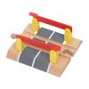 JunZheHub Wooden Train Track Set with Accessories for Kids' Railway Construction, Double bar Crossing view 1