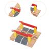 JunZheHub Wooden Train Track Set with Accessories for Kids' Railway Construction, Double bar Crossing view 2