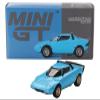 Diecast Model Car Compatible with Lancia Stratos HF Stradale Azzuro Chiaro 1:64 Scale Limited Edition by Mini GT MGT00624 view 3