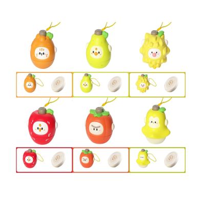 AUSOWELL Fruit Battle Spin Tops Set - Interactive Collision Toys for Kids, Family Competition Game with 6 Fruit-Shaped Spinning Tops, Boys Girls Toy Series