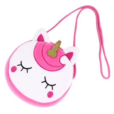 Didiseaon Adorable Unicorn Cross-Body Bag for Kids Single Shoulder Pouch Cartoon Party Purse, 6.7X5.9 Inches