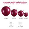 108Pcs Burgundy Double Stuffed Balloons Different Size, 18/12/10/5 inch Maroon Wine Red Balloons Garland Arch kit for Birthday Mother Day Baby Shower Wedding Party Decorations view 2