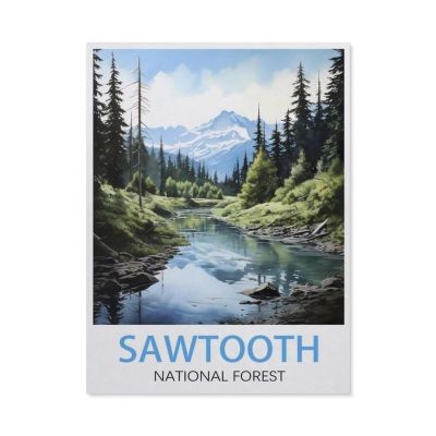 Jigsaw Puzzles for Adults 1000 PieceSawtooth National Park Vintage Travel PosterEducational Games Brain Challenge Jigsaw Puzzles for Adult Kids38x26cm-AV8