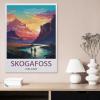 1000PcsSkogafoss Island Vintage Travel PosterJigsaw Adult Decompression Game Puzzle Students Toy for Children Christmas Birthday Gifts75x50cm-AV24 view 2