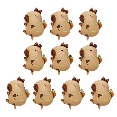 10Pieces Eye Catching Capybaras Balloons Suitable For Children Parties And Animal Lover Sturdy And Stable