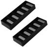 MIFENDUCT 2 Pack Acrylic Poker Chip Tray Racks Casino Chip Holder Desktop Display Case for Blackjack, Texas Hold'em, Parties, Family Game Night - Each Holds 100 Chips (Black) view 1