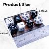 52 Pieces MTG Keywords Counter Dice and Life Counter Tokens Dice Set in Black and White with 4 D20 for MTG, TCG, Cards Gaming Accessories view 3