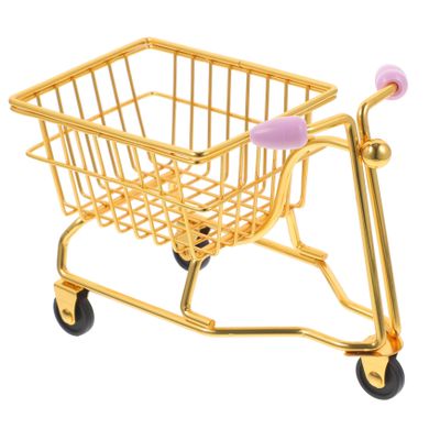 Cabilock Shopping Cart Makeup Sponge Holder Stylish Makeup Sponge Organizer for Desk and Vanity Decor for Bedroom Office and Study Room