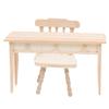 Vaguelly 1set Miniature Wooden Desk Chair and Table for Dollhouse Decor Furniture Models for Mini House Accessories for Creative view 1