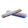 24 Holes Tremolo Harmonica, Stainless Steel Harmonica Instrument with Storage Box for Beginner view 1