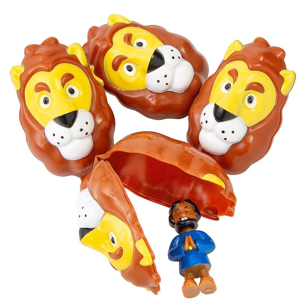 3" Daniel & the Lion Toy-Filled Plastic Easter Eggs - 12 Pc.