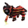 FytStycale Hand Puppet with Strings and Rod, Asian Figurine Puppet Souvenir Handmade for Adults Lion Dance Lovers Multicultural Projects, Red Black view 2
