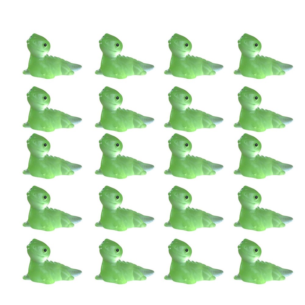 20Pcs Small Resins Lizards Figurines Lacertilian Figures Glowing in Dark Animal Miniatures for Landscape
