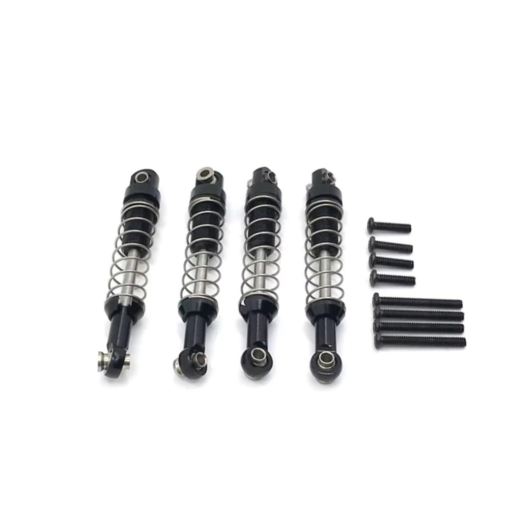 BOQEXSS for MN 1/12 D90 D91 D96 for MN98 99S for WPL C14 C24 B14 B24 Metal Upgrade Accessories 4PCS Outer for Spring Shock RC Car Replacement Parts RC Car Parts(Black)