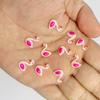100PCS Mini Flamingo Decor for Dollhouse Resin Animal Tiny for Crafts Micro Miniature Flamingo for Fairy Garden Dollhouse Micro Landscaping Decoration view 3