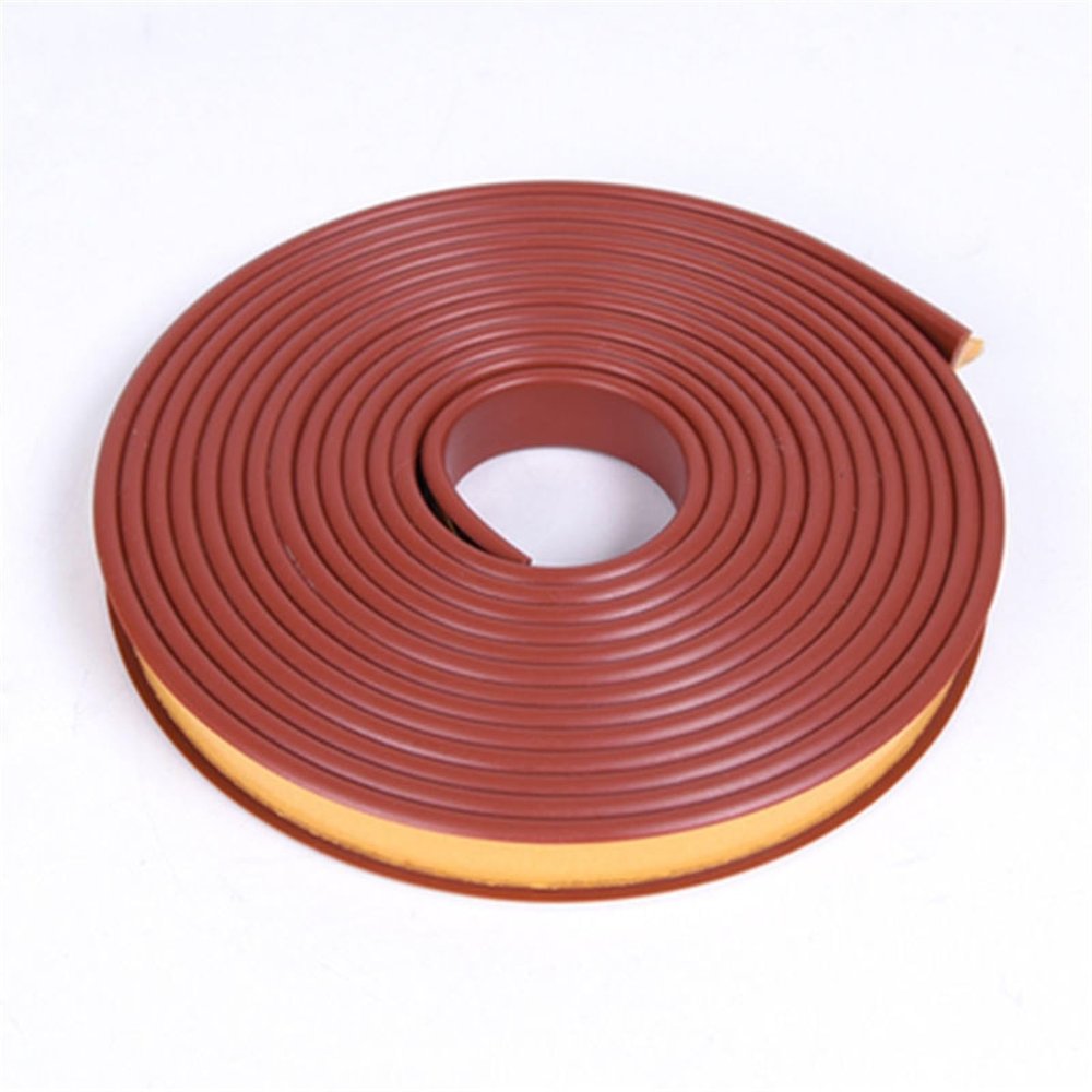 U-Shape Furniture Edge Banding, edging strip 16.4FTSoft Silica Gel Self Adhesive Veneer Edge Banding,Edge Bumper Guards,Flexible TPE Veneer Furniture Corner & Edge Guards for Table Cabinet(Brown,16mm