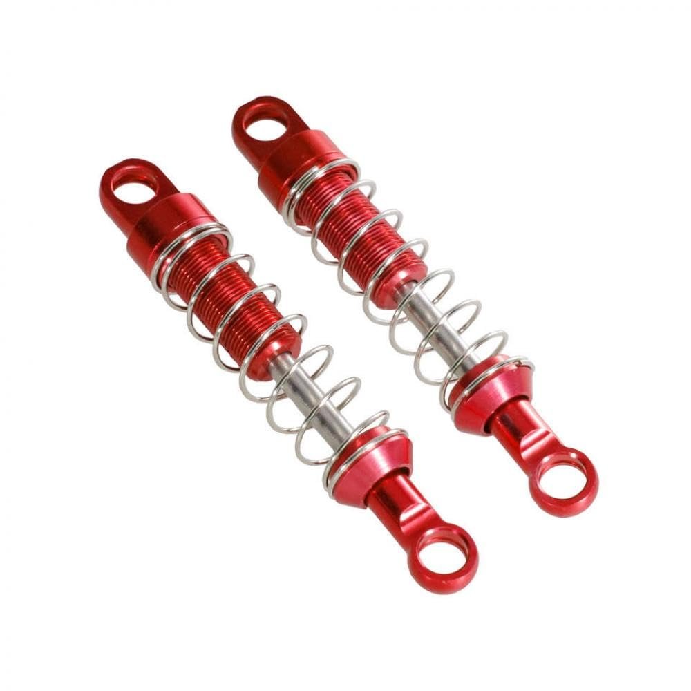 GFEJVDBI Metal Upgrade External Spring Shock Absorber Parts Compatible with 1/12 Scale RC Cars Compatible with MN 1 MN78 Front and Rear Accessories(Red)