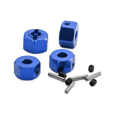 XinGeeek Aluminum 12mm Hex Wheel Hubs Adapter for Traxxas Mini Max RC Car Upgrades (Blue)