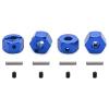 XinGeeek Aluminum 12mm Hex Wheel Hubs Adapter for Traxxas Mini Max RC Car Upgrades (Blue) view 3