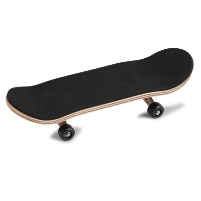Mini Maple Wooden Fingerboards,Finger Skateboards,3.78 x 1.1 inch Finger Board with Box,Wooden Alloy Fingerboard Finger Skateboards (Black)