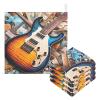 WELLDAY Guitars Muslin Baby Washcloths, 3 Pack of Cotton Newborn Wash Cloths, Extra Soft & Ultra Absorbent Baby Towels, 12 X 12 in view 1