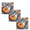 WELLDAY Guitars Muslin Baby Washcloths, 3 Pack of Cotton Newborn Wash Cloths, Extra Soft & Ultra Absorbent Baby Towels, 12 X 12 in view 2