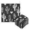 WELLDAY Cactus Black Muslin Baby Washcloths, 5 Pack of Cotton Newborn Wash Cloths, Extra Soft & Ultra Absorbent Baby Towels, 12 X 12 in view 1