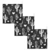 WELLDAY Cactus Black Muslin Baby Washcloths, 5 Pack of Cotton Newborn Wash Cloths, Extra Soft & Ultra Absorbent Baby Towels, 12 X 12 in view 2